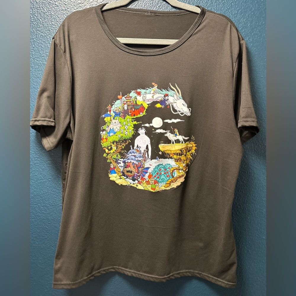 Temu Studio Ghibli Graphic Tshirt